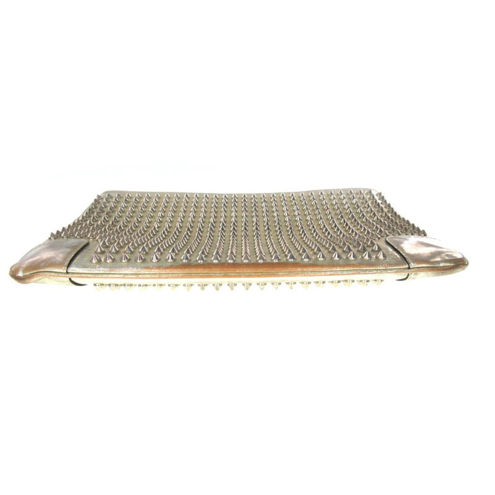 Christian Louboutin Clutch Bag Leather Gold Tone Clutch - Picture 4 of 7